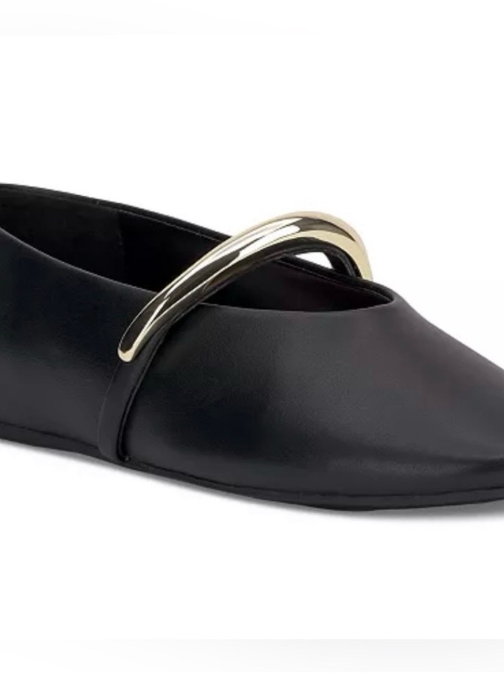 Size 8 new in box INC Mary Jane style with Gold Accent flats